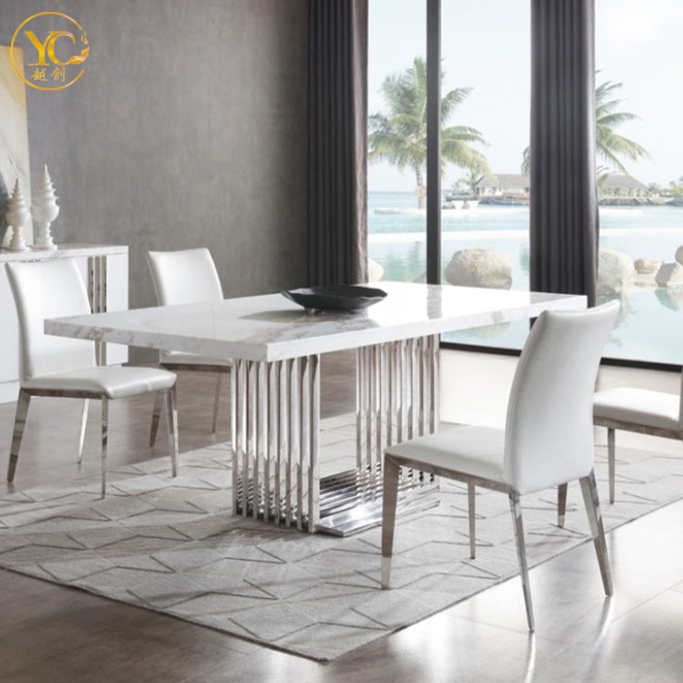 Best Selling Rectangular Food Grade Table Top Nordic Dining Room Table Set 6 Seater Dining Table