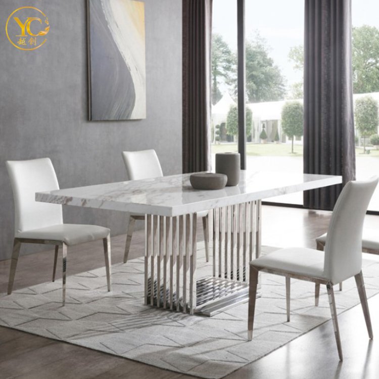 Best Selling Rectangular Food Grade Table Top Nordic Dining Room Table Set 6 Seater Dining Table
