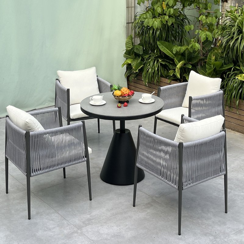 8 seater gathering garden outdoor table top wicker rattan furniture dining table set for 10