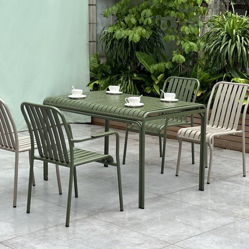 8 seater gathering garden outdoor table top wicker rattan furniture dining table set for 10