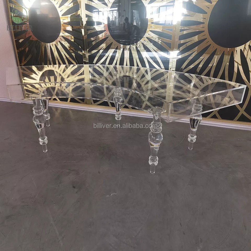 Bridal Dinning Table Transparent Acrylic Tables Fashion Clear Events Wedding Party banquet tables for weddings