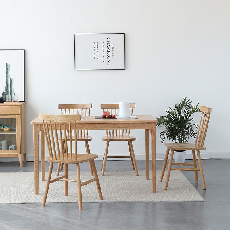 2024 Modern Dining Room Sets Folding Dinner Table Nordic Solid Wood Round Dining Table