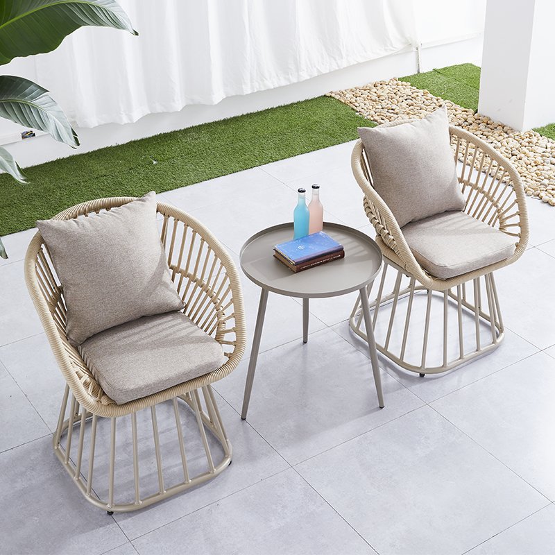 Juecheng modern aluminium dining table set restaurant bistro coffee dining table and chair design patio garden furniture set