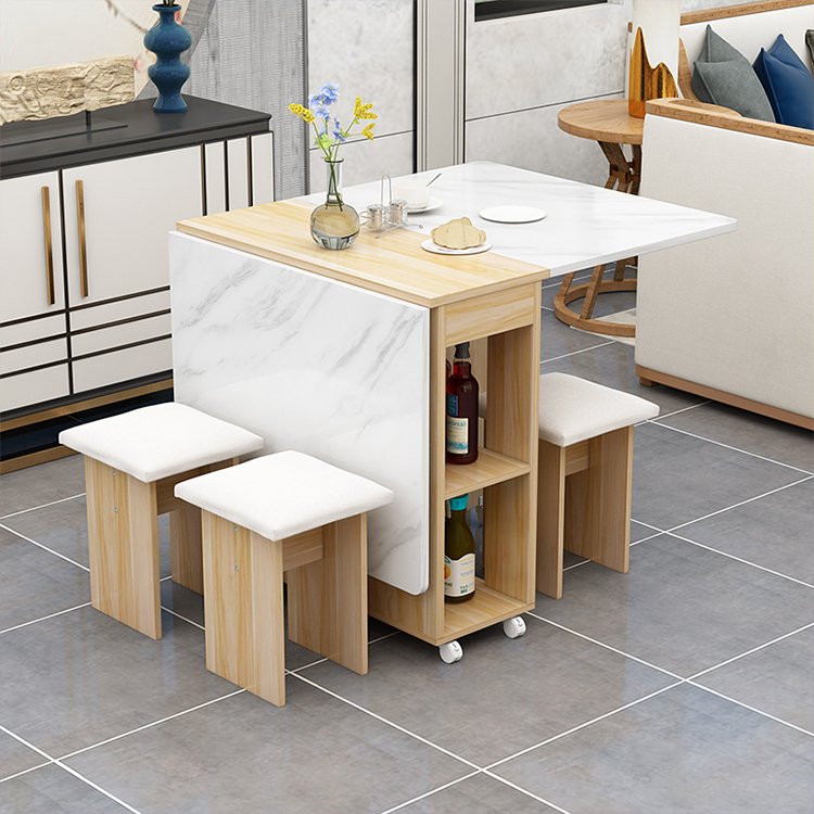 black cheap extendable cheap round square wood modern folding dining table set
