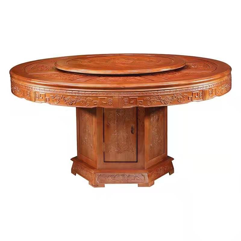 Hot sale Antique Wood dining table and chairs home furniture set