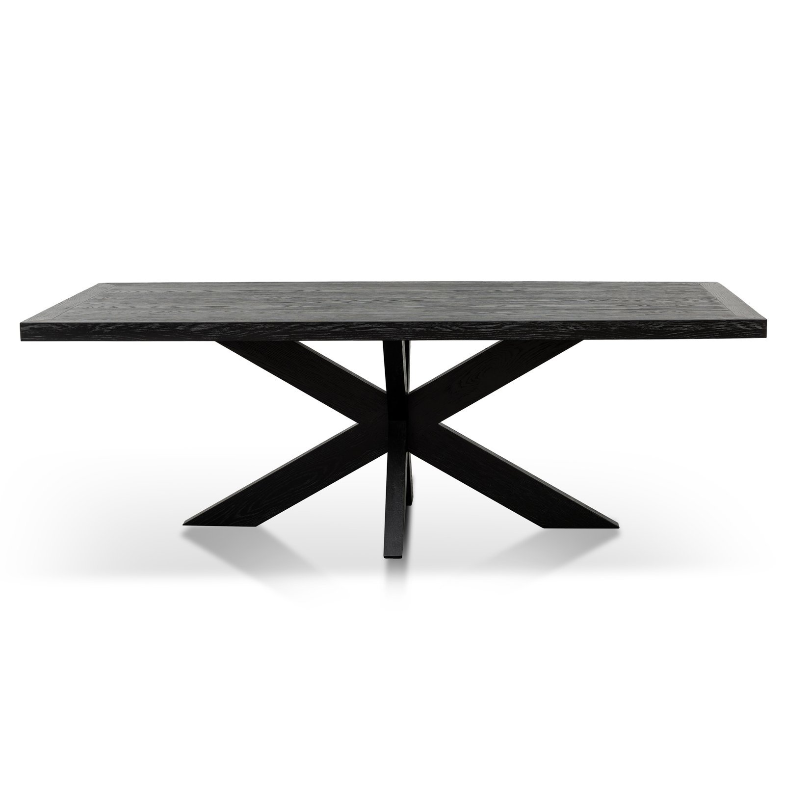 Creativeuxury Black Dining Room Furniture Websy Legs 8 Seater Dining Tables for Kitchen OAK Wood Rectanwomen Solid OEM ODM 10PCS