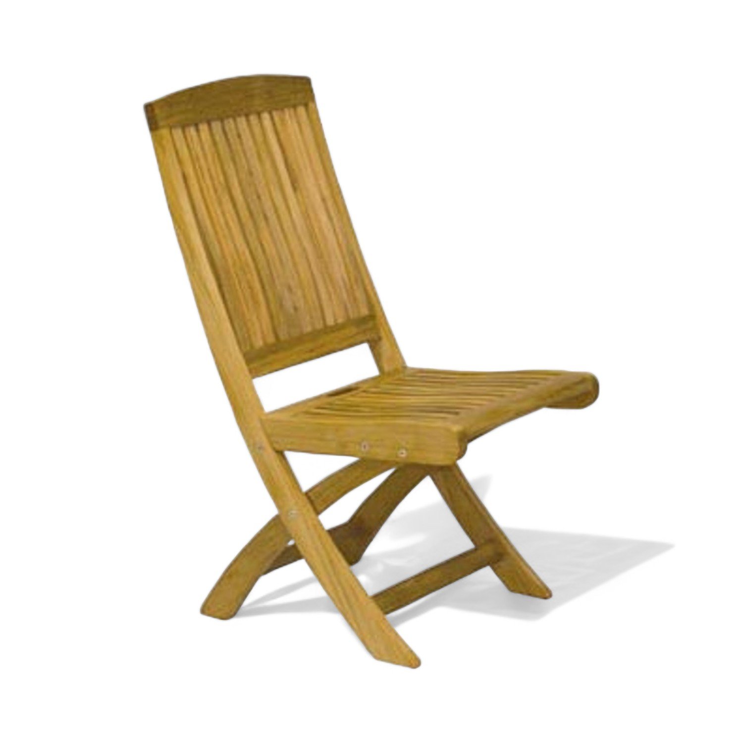 Natural Find Sanded Teak Bistro Outdoor Table Set 4 Folding Chair with Tenon Mortise Joint Garden Dining Table and Chairs Set