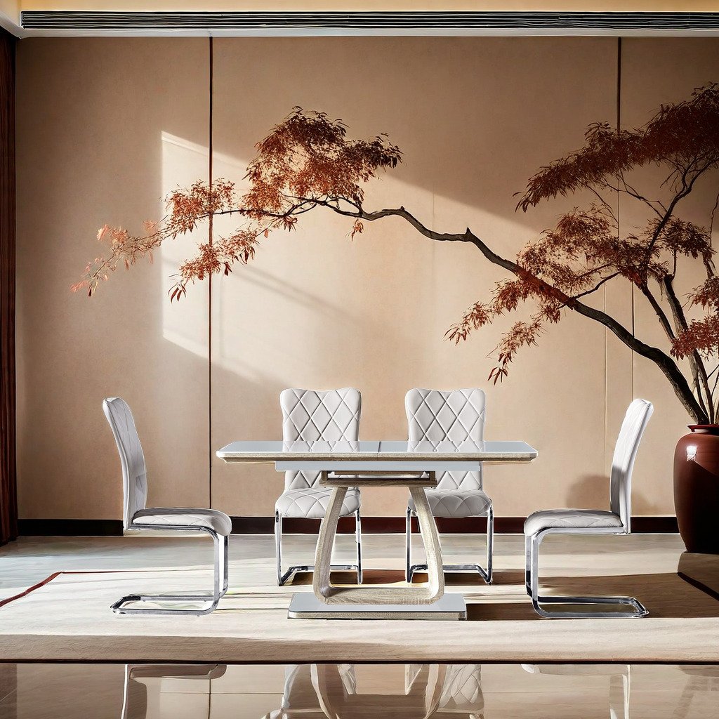 modern luxury kitchen restaurant tables and chair sets room furniture wooden dining table set 4 chairs