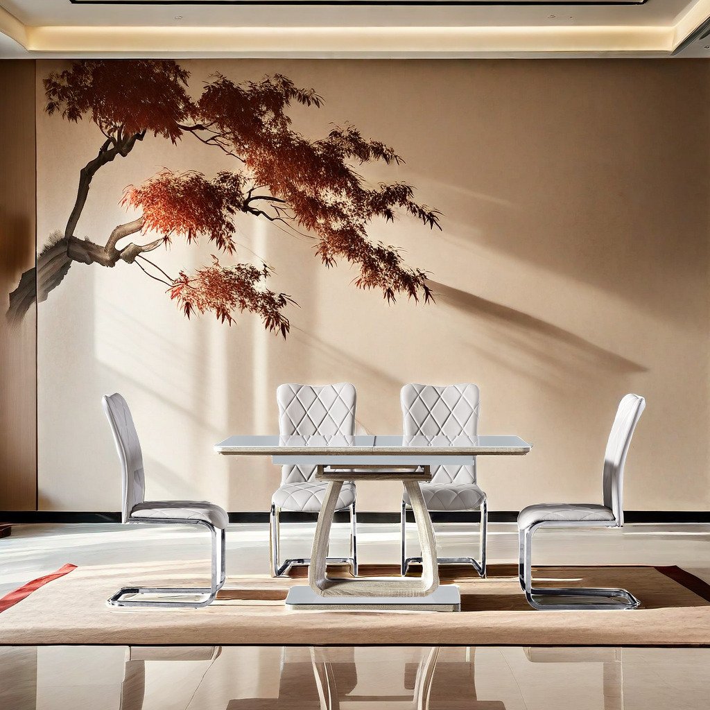 modern luxury kitchen restaurant tables and chair sets room furniture wooden dining table set 4 chairs