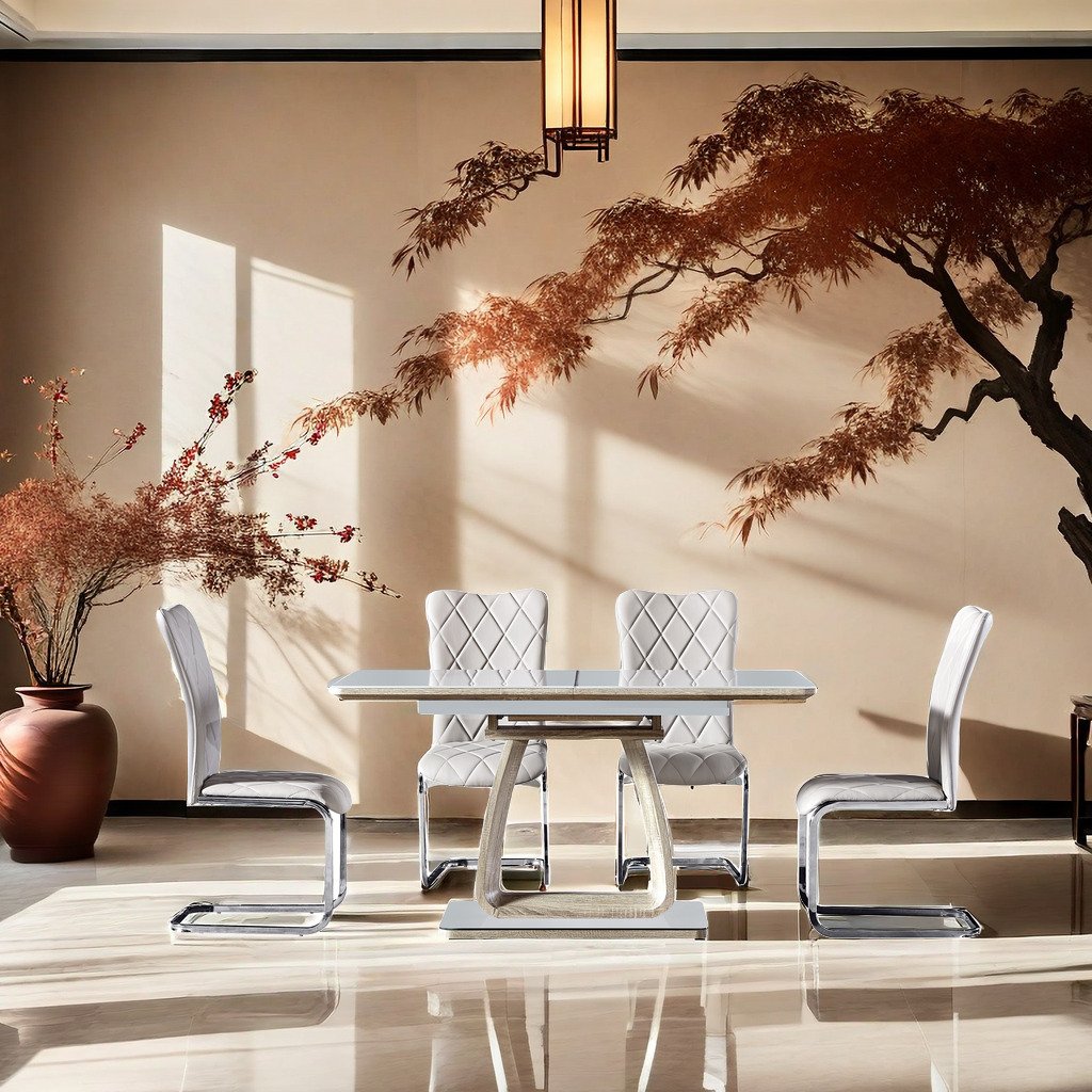 modern luxury kitchen restaurant tables and chair sets room furniture wooden dining table set 4 chairs