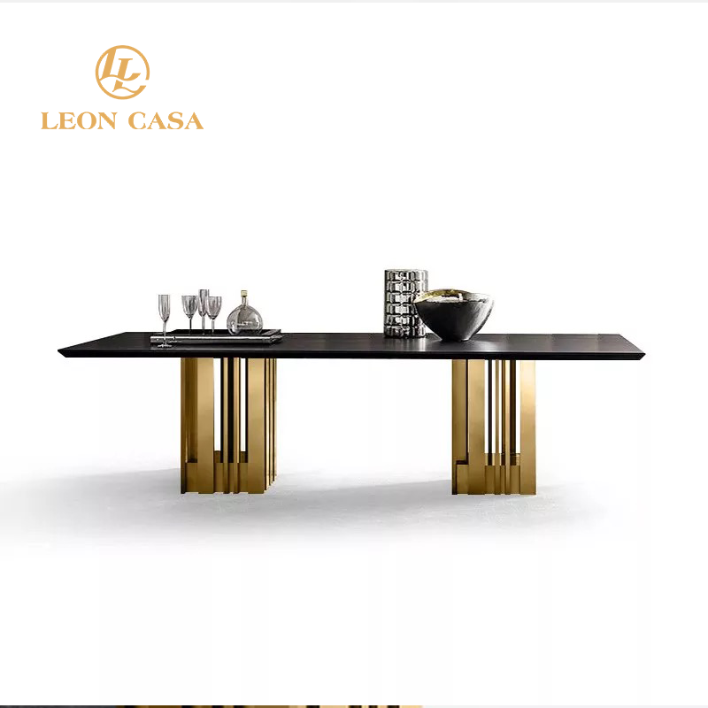 Popular Design Luxury Modern New Household Marble Rectangular Table Marble Dining Table Set Dining Tables For Kitchen