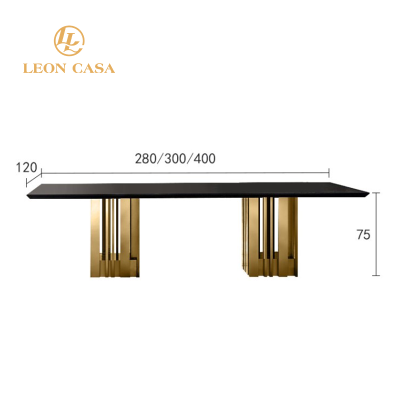 Popular Design Luxury Modern New Household Marble Rectangular Table Marble Dining Table Set Dining Tables For Kitchen