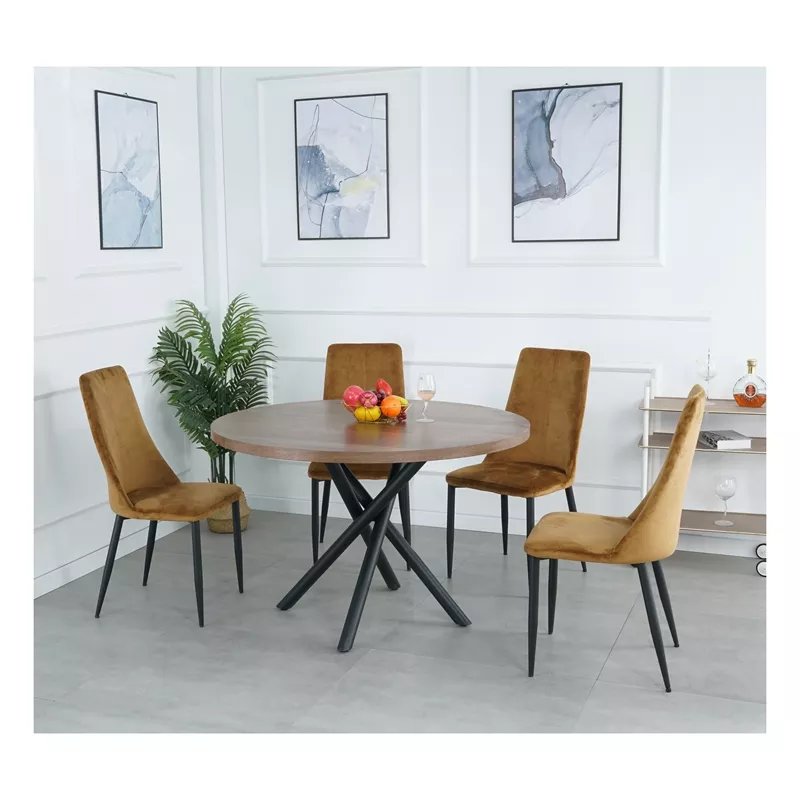 Factory price high quality Round shape modern dining room furniture MDF dining table