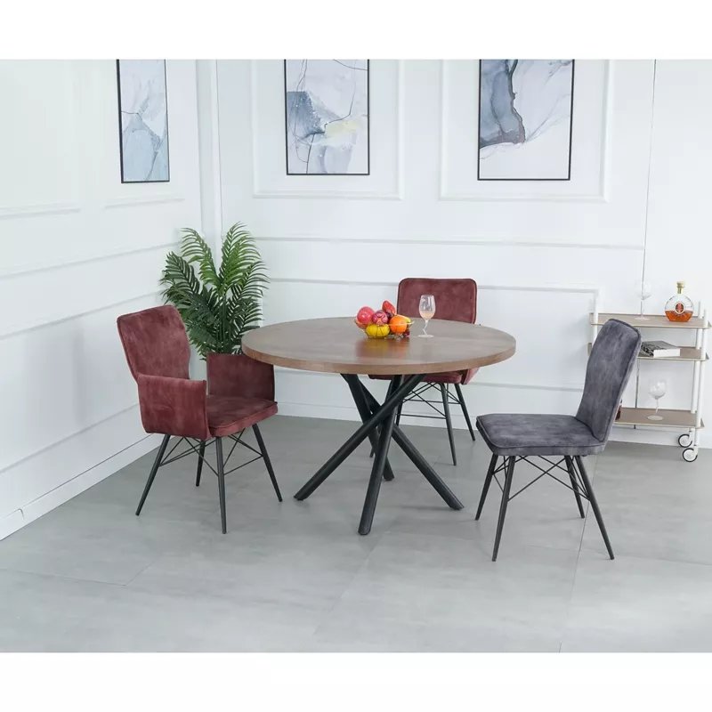 Factory price high quality Round shape modern dining room furniture MDF dining table
