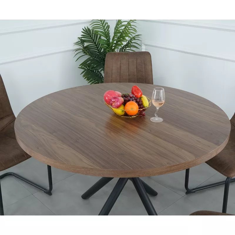 Factory price high quality Round shape modern dining room furniture MDF dining table