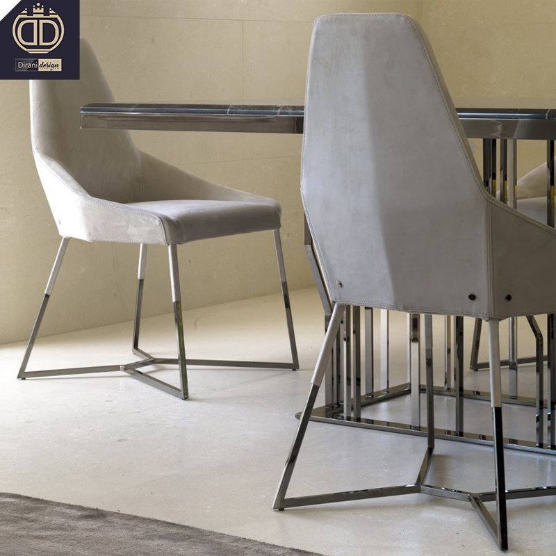 Rectangular Ginza 8 Seater Metal Stone Italian Modern Dinning Tables Luxury Marble Dining Tables