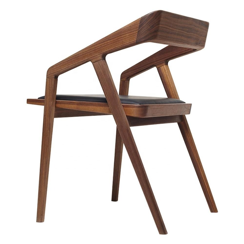 Antique Style Modern Wood Dining Chair Table Set Custom Restaurant Furniture for Cafe Hotel PU Leather Metal Square Patterns