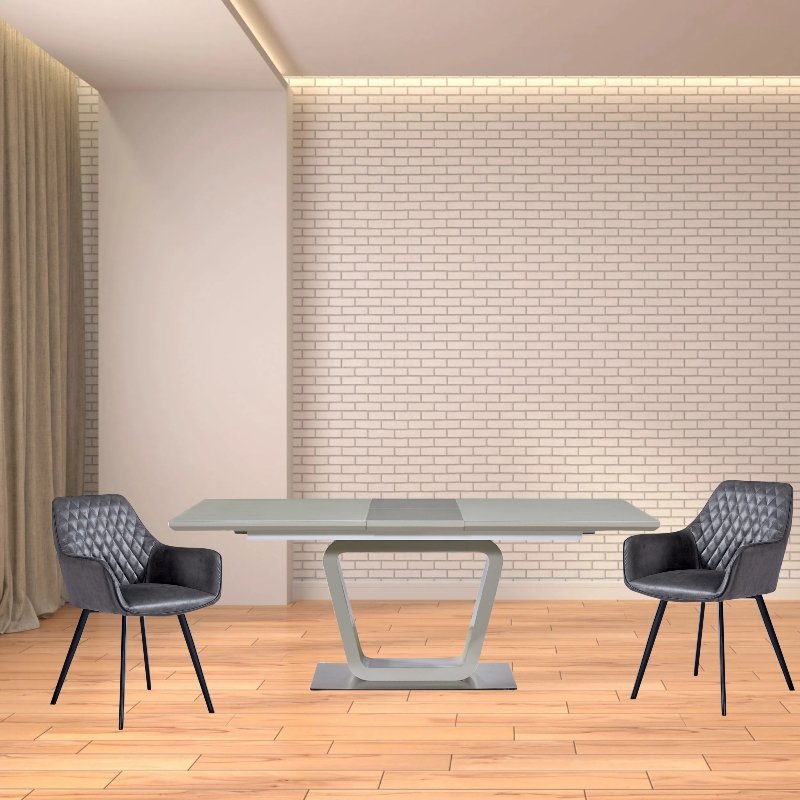 New Modern luxury Home Furniture Dinning Room Set 4 6 Seater Microfiber Round White Marble Dining Table For Restaurant