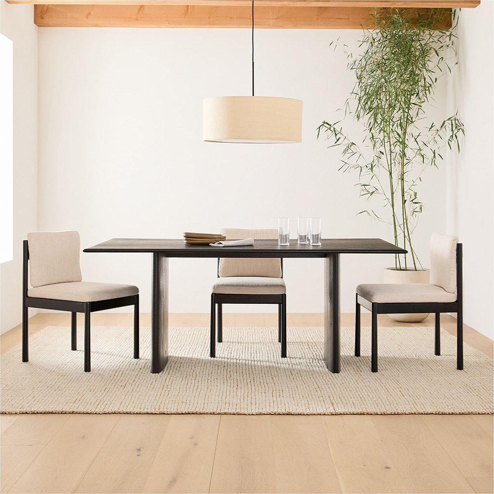Contract Grade 72" Rectangular 6 Seater Solid Wood Dining Table for Dining Room Restaurant