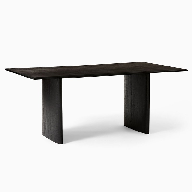 Contract Grade 72" Rectangular 6 Seater Solid Wood Dining Table for Dining Room Restaurant