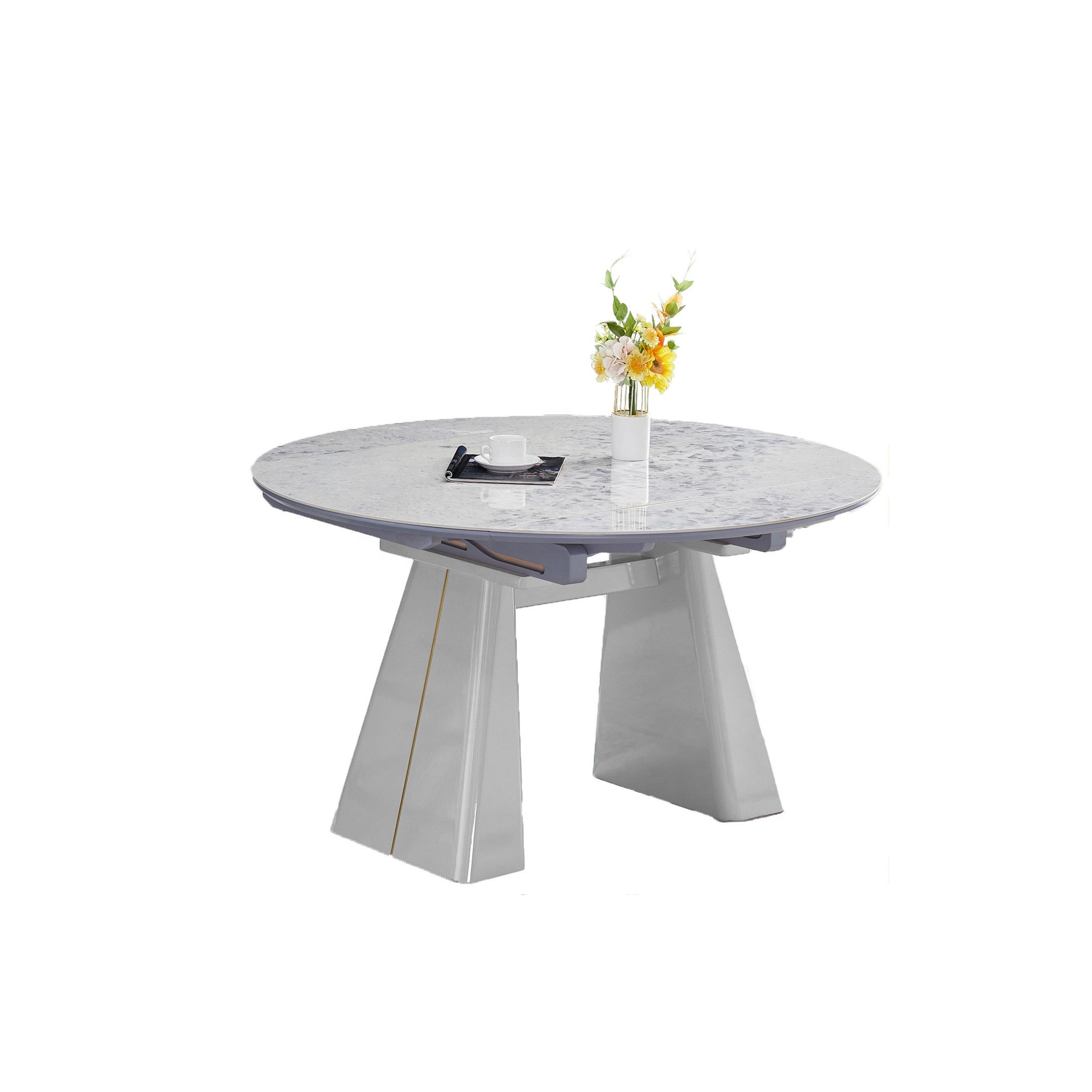 Dining table set 6 chairs, modern dining table set, extendable dining table set