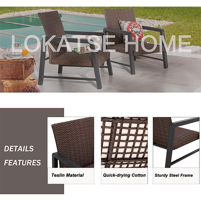 Outdoor Furniture Garden Table and Chairs Set Carton Waterproof Fabric Modern PE Rattan Luxury Outdoor Villa Furniture 2-3 Years