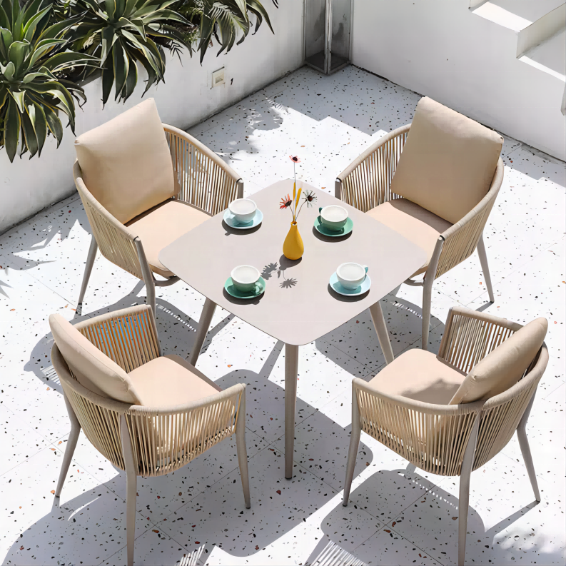 Hand Weave Outdoor Furniture Set Garden Sofa Set Garden Rattan Sofa Patio Luxury Outdoor Rattan Furniture