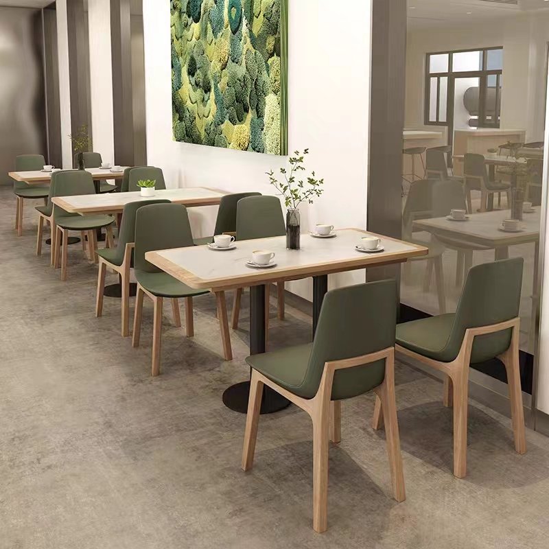 Modern Commercial Furniture Restaurant Booth Seating Wood Frame Dining Table And Chair Sets For Cafe Hotel Use