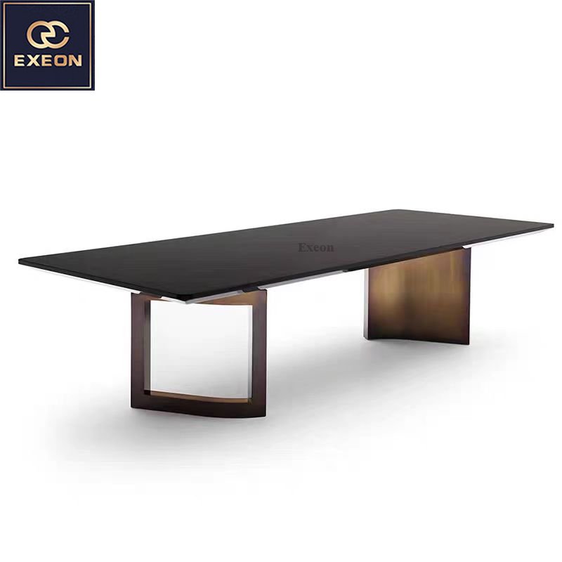 Italian Marble Dining Table Nordic Light Luxury Modern Creative Design Villa Home Rectangular Dining Table