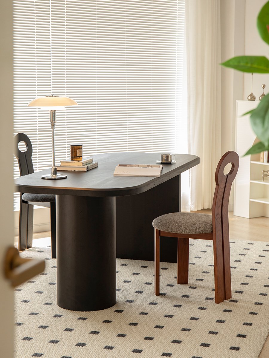Vintage solid wood negotiation table household small wabi-sabi combination simple desk long dining table