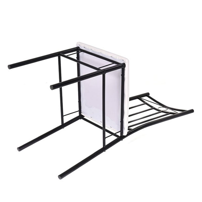 Cheap Rectangular Metal Dining Desk and Chairs Home Restaurant Furniture Factory Manufacturers Dining Table Set 4 Chairs