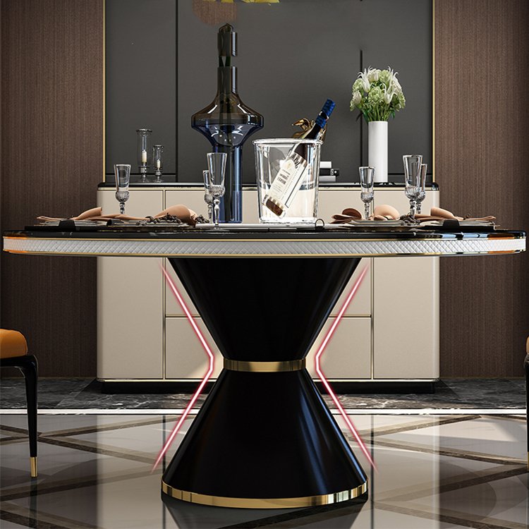 high quality antique luxury modern dining room table marble round dining tables set home furniture
