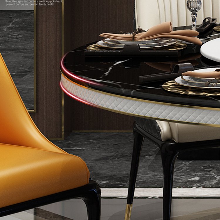 high quality antique luxury modern dining room table marble round dining tables set home furniture