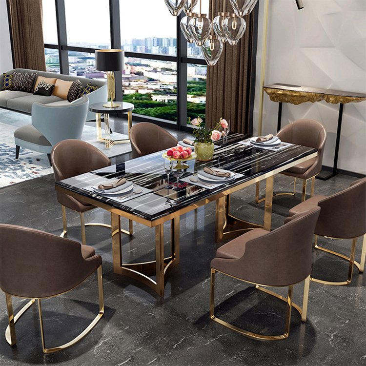 Italian Minimalist Slate Dining Table Simple Modern Small Apartment Dining Table Nordic Ins Marble Dining Table