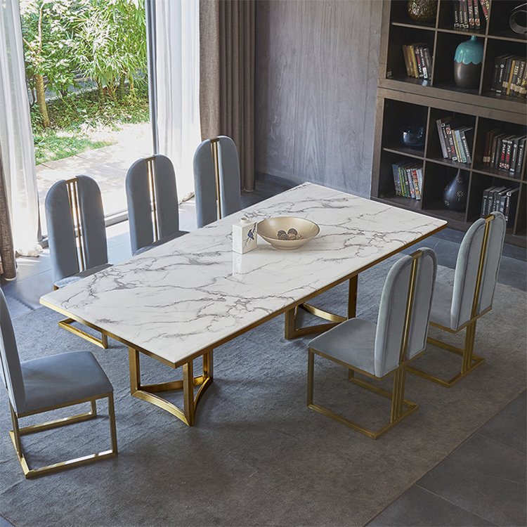 Italian Minimalist Slate Dining Table Simple Modern Small Apartment Dining Table Nordic Ins Marble Dining Table