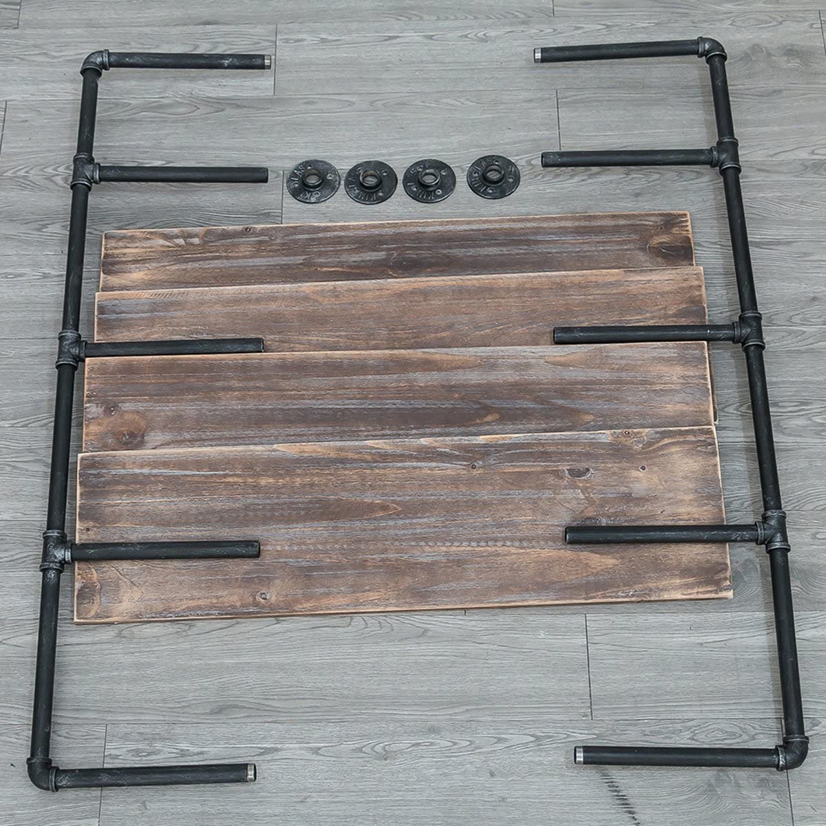 Pipe Fitting Floor Flange Frame Dining Chair Dining Chair Ply Board Base Frame Cast Iron Thread Antique Metal 1/2" 3/4" 1" Black