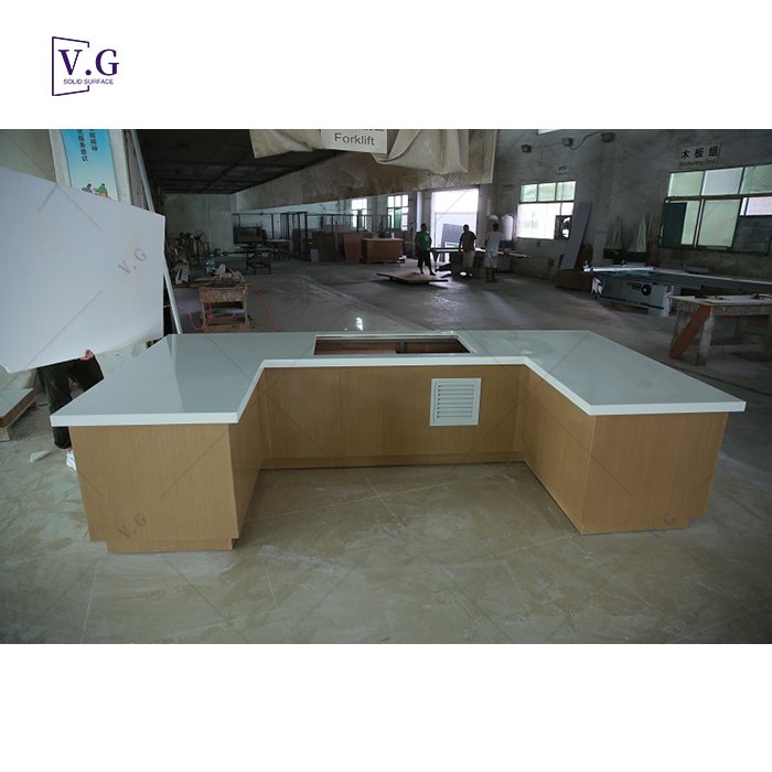 Commercial Hotel Banquet Equipment Cafeteria Design Restaurant Buffet Counter Desk Home Furniture 1 Piece Dining Table Modern