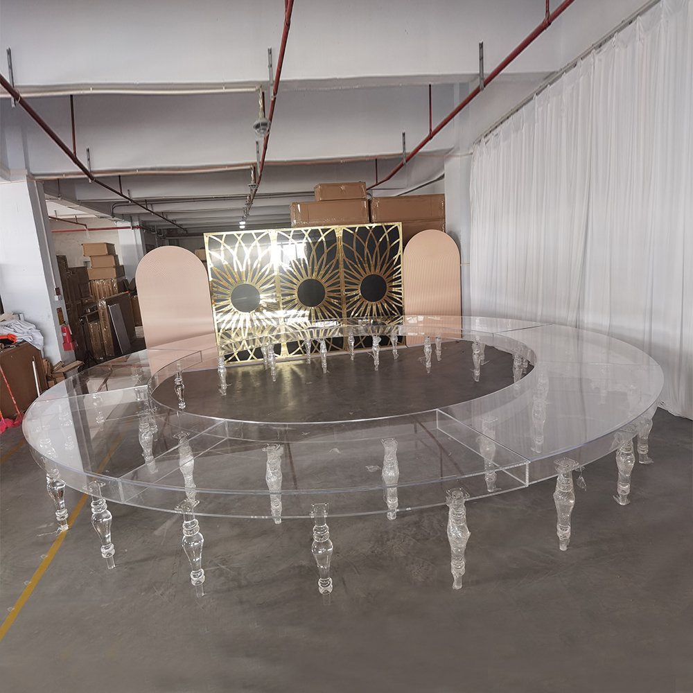 Hot Sale Transparent Furniture Acrylic Dinning Table Ultra Modern Dining Table Design For Wedding