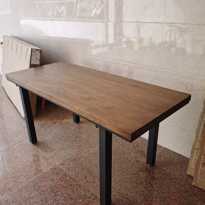 American Solid Wood Rectangular Dining Table Modern Simple Household Small Retro Tea Table Office Table