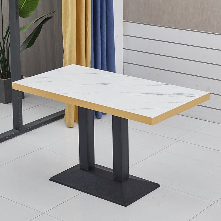 Wholesale price Commercial Furniture Wooden MDF Metal Coffee Shop Restaurant Bar Kitchen Hotel Dining Table