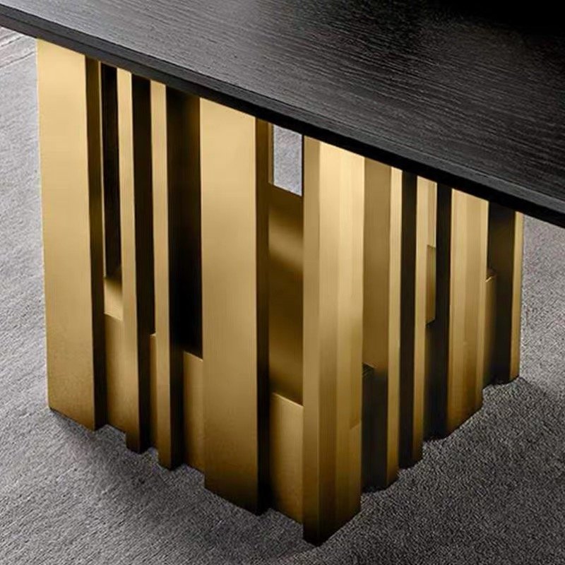 Chinese Factory Modern Marble Top Dining Table Set And Chair Stainless Steel Frame For Hotel Restaurant