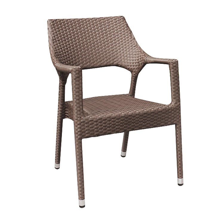 Cheap Brown Patio Wicker 5 Piece Dining Set Furniture Outdoor Garden Bistro Rattan Aluminum Table and 4 Seater Chairs