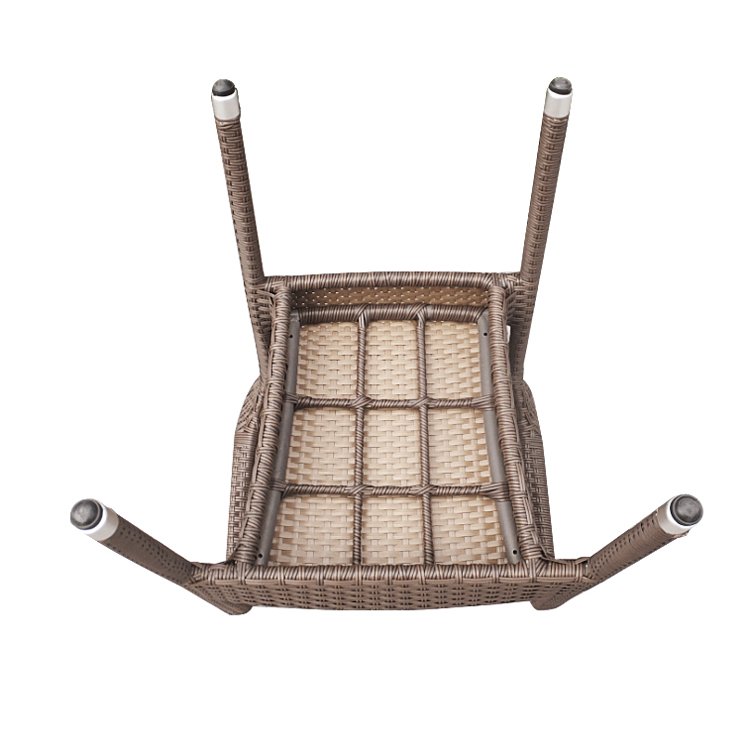 Cheap Brown Patio Wicker 5 Piece Dining Set Furniture Outdoor Garden Bistro Rattan Aluminum Table and 4 Seater Chairs