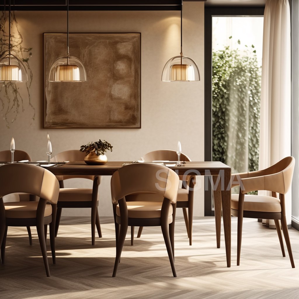 Living room furniture modern wooden dinning table and chair set dining table
