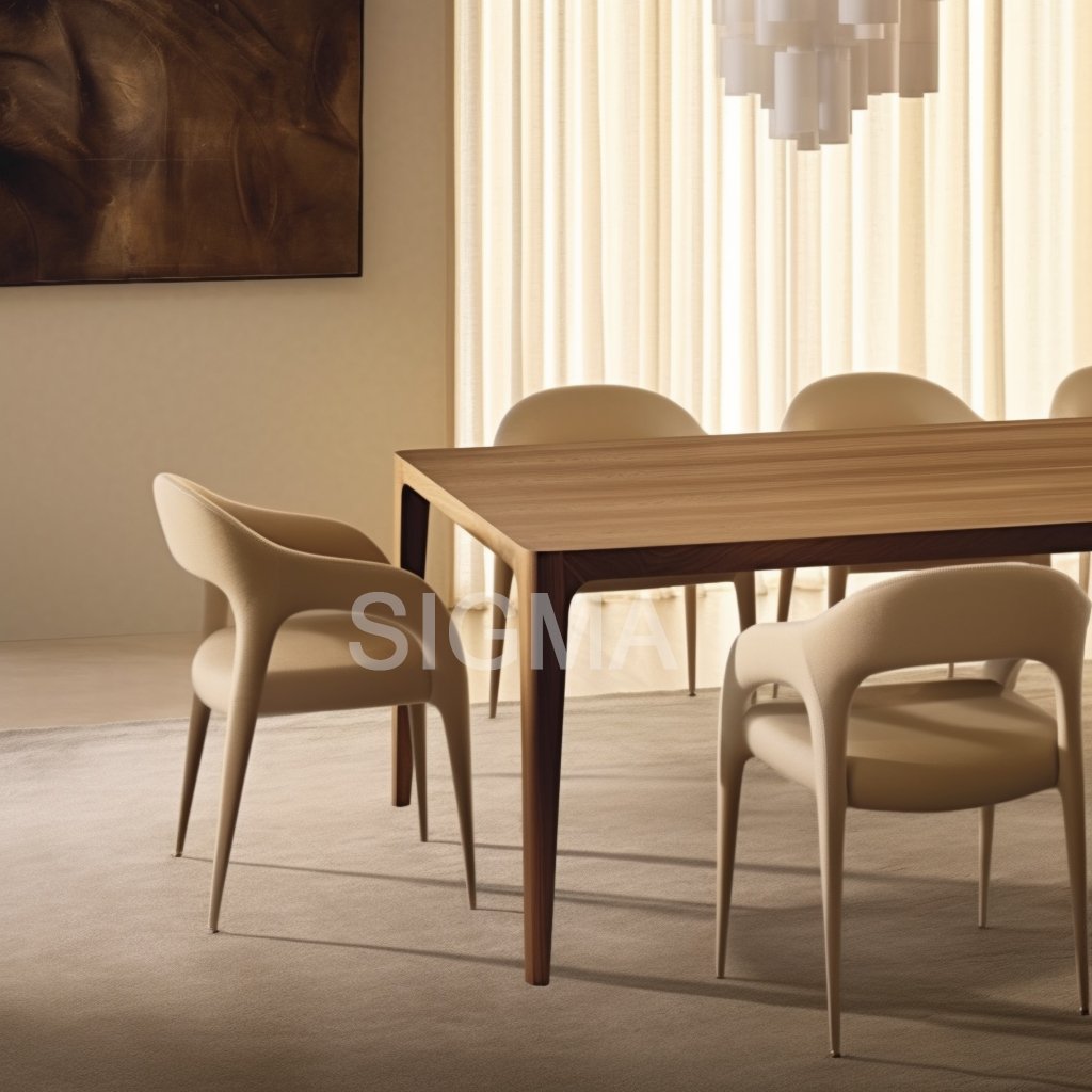 Living room furniture modern wooden dinning table and chair set dining table