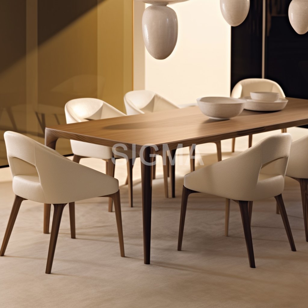 Living room furniture modern wooden dinning table and chair set dining table