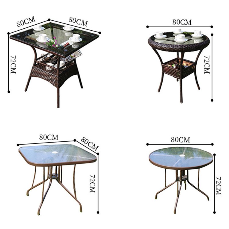 Wholesale outdoor patio furniture set dining table and chairs All Weather Modern Outsides Garden Rattan Wicker Table and Chairs