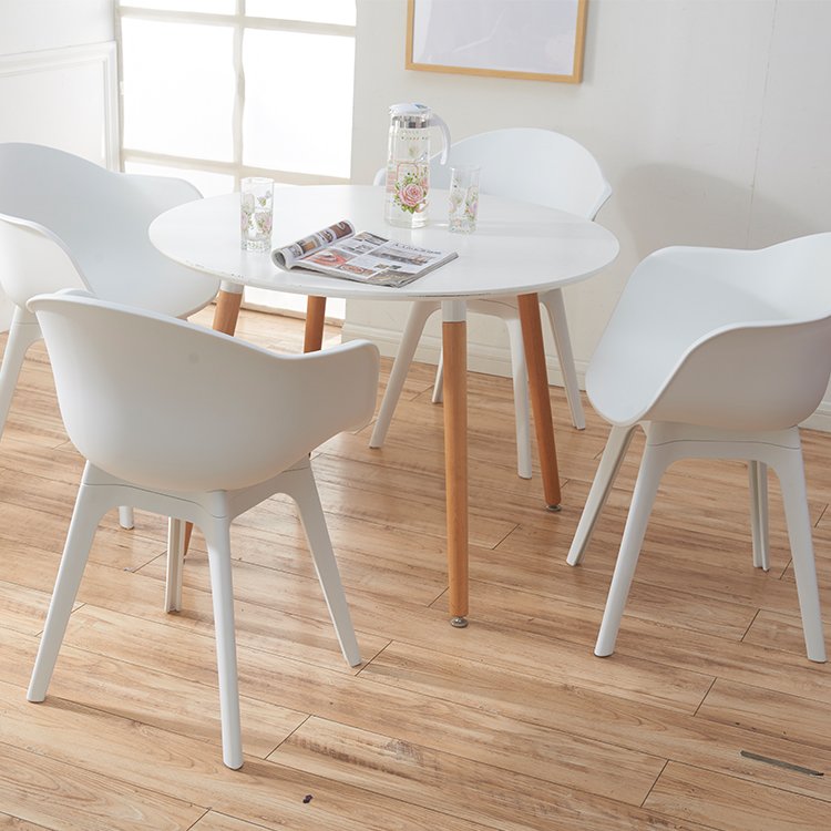 coffee table modern round center table modern living room furniture round MDF wooden dining table chair set