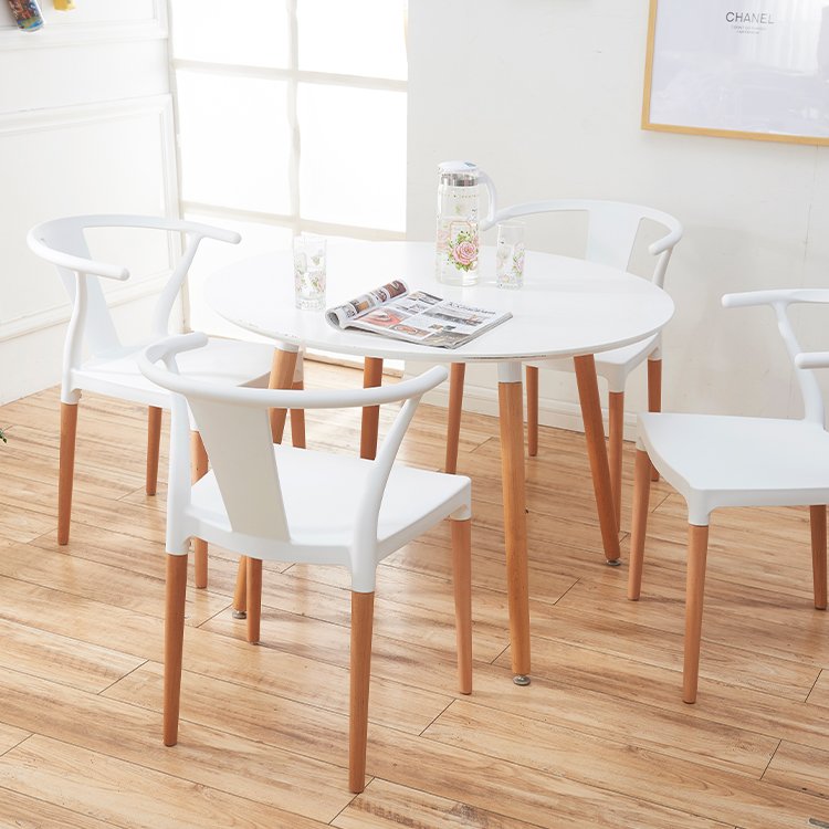 coffee table modern round center table modern living room furniture round MDF wooden dining table chair set