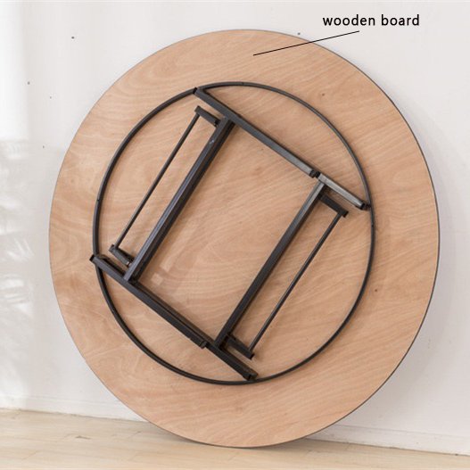 Hotel Wedding Dining Table Round Wooden Plywood Table Top Pvc Soil-Proof Tablecloth Custom Size